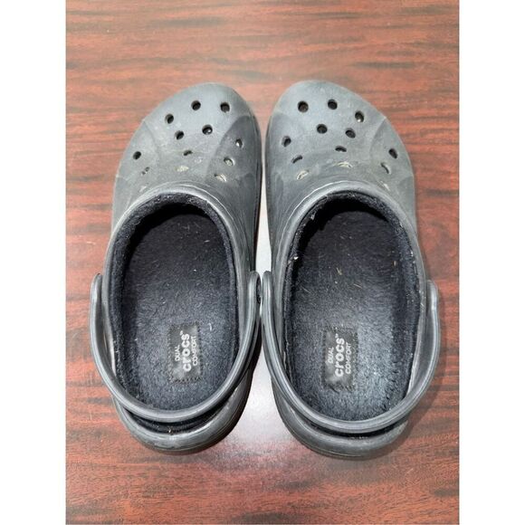 Crocs Black Classic Lined Womens Size 7— Mens Size 5 - Picture 2 of 5